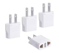 4 Pièces Adaptateur Prise USA de Voyage,France vers US Adapter,Adaptateur Europe vers USA,Adaptateur Prise Universelle Americaine,Chine,Japon,Canada,Mexique