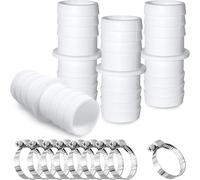 4 Pièces Adaptateur Raccord Piscine,Raccord pour Tuyau Piscine,Ø 32 mm vers 32 mm,kit de raccordement pour tuyaux de piscine,avec 8 Colliers de Serrage,Convient Aux Piscines,Jardins (32mm)