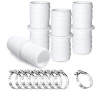 4 Pièces Adaptateur Raccord Piscine, Raccord pour Tuyau Piscine, Ø 38 mm vers 38 mm, kit de raccordement pour tuyaux de piscine, avec 8 Colliers de Serrage, Convient Aux Piscines, Jardins (38mm)