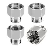 4 Pièces Adaptateur Robinet de 1/2" à 3/8", Raccord Plomberie En Acier Inoxydable Adaptateur Fileté Réducteur de Manchon Réducteur Pour Raccords de Tuyaux