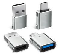 4 pièces Adaptateur USB C, Type C Femelle vers USB A Mâle Chargeur Câble & Thunderbolt 4 OTG Convertisseur pour MacBook,iPhone 16 15 14 13 12 Plus Pro Max Mini,Galaxy S25 S24 A54,Z Fold Flip 5