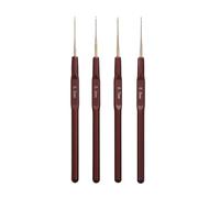 4 Pièces Aiguilles à Crochet Set Ergonomique pour Crocheter Crochet Tricot Ensemble de Crochet Kit (0.5-0.8 mm)