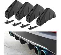4 Pièces Aileron de Pare-Chocs Arrière Voiture pour Mercedes C Klasse W204 Limousine 07-14, Ailerons de Diffuseur Arrière de Requin de Voiture Becquet Arrière Triangulaire,A
