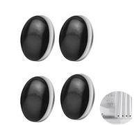 4 pièces aimant rideau de douche, poids de rideau de douche, aimants de rideaux ronds avec 4 cm de diamètre, poids de rideau de douche noir, pour rideaux de chambre et de salle de bain, nappes, rideau