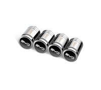 4 Pieces Aluminium Bouchon Valve Pneu Voiture,pour BYD Han Ev Tang Qin Plus Song Pro Max Yuan Dolphin E2 avec Joint Caoutchouc étanche air poussière résistant Corrosion,Silver