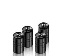 4 Pieces Aluminium Bouchon Valve Pneu Voiture,pour DS Spirit DS4S DS3 DS5 5LS DS6 DS7 DS9 Divine DS E-Tense Wild avec Joint Caoutchouc étanche air poussière résistant Corrosion,Black