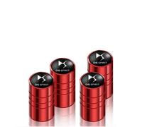 4 Pieces Aluminium Bouchon Valve Pneu Voiture,pour DS Spirit DS4S DS3 DS5 5LS DS6 DS7 DS9 Divine DS E-Tense Wild avec Joint Caoutchouc étanche air poussière résistant Corrosion,Red