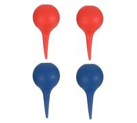 4 Pièces Ampoule de Lavage D'oreilles 75ml en Plastique Silicone | Embout Fin et Bouche Étroite, Prise Sûre Antidérapante, Rouge et Bleu, pour Adultes et Photographes