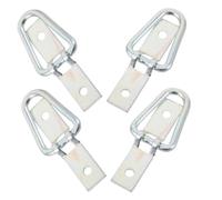 4 Pièces Anneau D’arrimage Benne de Camion, Alliage Argenté | Point D’ancrage Robuste pour Remorque, Fixation au Sol, Usage Bateau et Camping