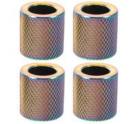 4 Pièces Anneau D'appui-tête de Siège Auto en Alliage D'aluminium | Décoration Intérieure pour Dossier Arrière, Installation Facile et Retrait Rapide, Compatible Nombreux Appuis