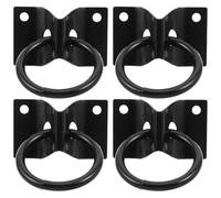 4 Pièces Anneau D'attache Mural Vis et Boulon, Croisé Sécurisé | Installation Multi-points, Surface Lisse, Structure Anti-traction, Accessoires pour Écuries et Boxes