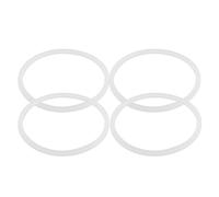 4 Pièces Anneau de Couvercle en Joint Bouteille Isotherme | Remplacement du Joint D'étanchéité en Silicone, Blanc, Facile à Nettoyer