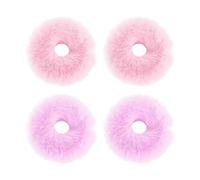 4 Pièces Anneaux De Cheveux En Peluche, Accessoires De Cheveux Mignons, Anneaux De Cheveux Élastiques, Fournitures De Fixation De Coiffure, Accessoires De Coiffure.