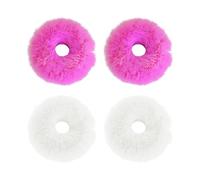 4 Pièces Anneaux De Cheveux En Peluche, Anneaux De Cheveux Mignons, Anneaux De Cheveux Élastiques, Anneaux De Cheveux Créatifs, Accessoires De Coiffure Et Accessoires De Cheveux Pour Filles.