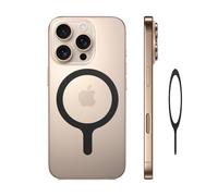 4 Pièces Anneaux Métalliques,Universelle en Métal Compatible avec MagSafe,Kit de Conversion pour Chargeur sans Fil Compatibles avec Le MagSafe,Autocollant MagSafe pour iPhone Galaxy Série -Noir
