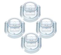 4 Pièces Anneaux Remorques en Acier Inoxydable Argenté, Fixation | Point D’arrimage Robuste, Montage Polyvalent, pour Sangles et Remorque, Usage Transport, Anneau Fixation