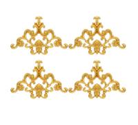 4 Pièces Applique D’angle en PVC Décorative pour Plafond et Mur, Style | Surface Lavable et Résistante aux Taches, Finition Dorée, pour Relooking Meuble, Arcades et Escaliers