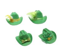 4 Pièces arc irlandais hair toppers saint patrick day bonnet laine decoration fete faire la fête chapeaux de fête de la Saint-Patrick pince à cheveux en forme de chapeau feutre MAGICLULU