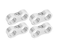 4 pièces argent aluminium AN4 AN6 AN8 AN10 AN12 voiture billet tuyau d'huile carburant tuyau d'eau séparateur diviseur pince ligne séparateur support(AN8)