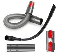 4 Pièces Aspirateurs Accessoires, 1 Longue Paille Plate + 1 Tuyau Aspirateur + 2 Adaptateurs, Tuyaux pour Aspirateurs Adaptateur, pour Dyson Aspirateur V7V8V10V11V15