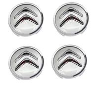 4 Pièces Auto Cache Moyeux avec Logo pour Citroen C4 X 2022-, Cache Roue Centrale Enjoliveur Centre Roue Accessoires Voiture,Silver-60mm