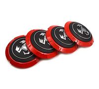 4 pièces Auto Cache Moyeux pour Abarth, Centre Jante Capuchons Enjoliveurs Roue Haute Qualité Capuchon Central Modification Accessoires