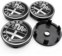 4 pièces Auto Cache Moyeux pour Alfa Romeo 159 156 Giulietta Mito Giulia Spider Brera 60mm, Cache de Roue Centrale Centre Roue Couvercle de Moyeu Central Accessoires de Voiture