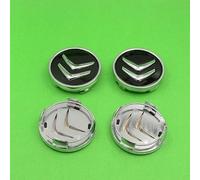 4 Pièces Auto Cache Moyeux pour Citroen C4 Aircross,Cache Jante Capuchons de Centre de Roue avec Voiture Logo Emblème Décoration Accessoires Auto,Black