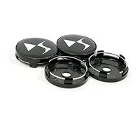 4 pièces Auto Cache Moyeux, pour Citroen DS3 DS6 DS7 60MM Centre de Jante Capuchons Moyeu Roue Bouchon Enjoliveur Voiture Accessoires décoration,A