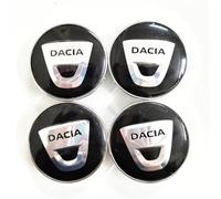 4 pièces Auto Cache Moyeux pour Dacia Sandero 2020-2023,Cache de Roue Badge PoussièRe Centrale Jantes étanche et Antirouille Accessoires,60mm-Black