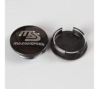4 pièces Auto Cache Moyeux pour Mazda 2 3 5 6 MX5 MX30 CX3 CX30 CX5 56mm, Enjoliveur Voiture Cache de Roue Centrale Centre de Jante Capuchons DéCoration Accessoires,B Black