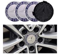 4 Pièces Auto Cache Moyeux Pour Mercedes Benz 75mm Capuchons Centre Roue Badge Accessoires De Décoration De Forme, Bleu Foncé