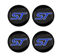 4 Pièces Auto Cache Moyeux Stickers pour Ford St Line stline Focus 56mm Autocollant de Capuchon de Jante de Pneu,B
