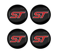 4 Pièces Auto Cache Moyeux Stickers pour Ford St Line stline Focus 56mm Autocollant de Capuchon de Jante de Pneu,A