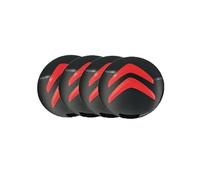 4 Pièces Autocollant Couverture de Moyeu pour Citr-oen Cactus C8 C6 C5 C4L C4 C3 C2 C1 DS DS3 DS5 DS7 DS9, Imperméables Anti-poussière Centre Roue Caches Emblème Accessoires de Voitures