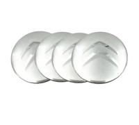 4 Pièces Autocollant Couverture de Moyeu pour Citroen C1 C2 C3 C4 C5 C6 C8 C4L Picasso, Imperméables Anti-poussière Centre Roue Caches Emblème Accessoires de Voitures,Silver-65mm