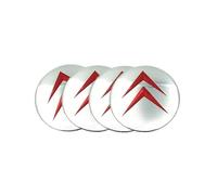 4 Pièces Autocollant Couverture de Moyeu pour Citroen DS DS4 DS4S DS5 DS6 DS7 DS5LS DS3, Imperméables Anti-poussière Centre Roue Caches Emblème Accessoires de Voitures,Silver-1-60mm