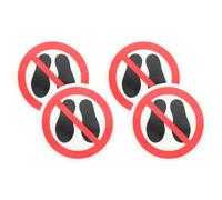 4 Pièces Autocollant de Sécurité Ne Pas Marcher Ici
