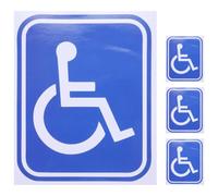 4 Pièces Autocollant Handicap Fauteuil Roulant, Adhésif Pratique | Signalétique Sûre, Pose Facile, Usage Intérieur, Format Décoratif Discret, pour Accès Réservé