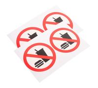 4 Pièces Autocollant Interdit de Manger en PVC Adhésif | pour Vitrine ou Porte, Style Simple Élégant, Usage Intérieur et Extérieur, Notice Client