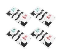 4 Pièces Autocollant Toilettes Civilité Créatif Ph2401 en PVC | Réutilisable, Pose Facile et Retrait Simple, pour Salle de Bain Domestique, Décoration Murale