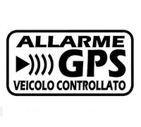 4 pièces Autocollants Alarme GPS Véhicule Contrôlé sécurité voiture pour éviter le vol autocollant intérieur voiture moto tir camion camping-car vélo scooter (NOIR)