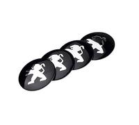 4 Pièces Autocollants Cache Moyeux pour Peugeot 308 2008 107 5008 206 3008 56MM,Décoratio Stickers Enjoliveurs Capuchons Caps Accessoires