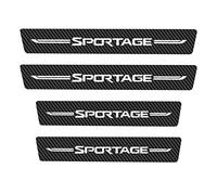 4 pièces Autocollants Protection Seuil Porte de Voiture pour KI-A Sportage, Accessoires de décoration de Plinthes Auto en Fibre Carbone de Anti-Rayures,Black