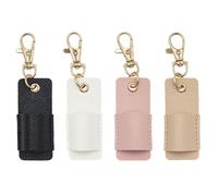 4 Pièces Avec Couverture De Stylo À Crochet, Couvercle En Stylo En Cuir Pu, Couvercle De Stylo Portable, Étude Et Fournitures De Bureau.