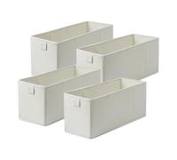 4 Pièces Bac De Rangement Étroits En Tissu, Boite Rangement Tissu, Petit Panier Rangements Tissus Pliable, Bacs De Rangements Longs, Pour Placards, Armoires, Chaussettes, Jouets, Papier Toilette