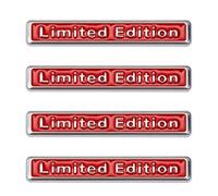 4 Pièces Badges Autocollants 3D Limited Edition Logo Métal Pour Voiture, Moto, Camion, Vélo, Porte, PC, Tablet, Skate