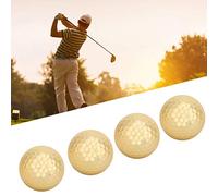 4 Pièces Balle de Golf Dorée, Balles de Golf en Vrac, Portable de Haute qualité Double Couche plaqué or Vice Pro Accessoire de Balle de Golf Souple doré pour les Clubs de Golf