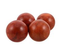 4 Pièces Balle de Massage Manuelle en Bois Marron | Bois Massif, Texture Douce et Poids Stable, pour Contemplation Silencieuse et Exercices des Mains