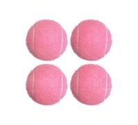 4 pièces Balles de tennis en feutre à haute élasticité et résistance à la pression pour l'entraînement, avec un sac filet portable inclus, utilisable à l'intérieur et à l'extérieur, jouet pour animaux